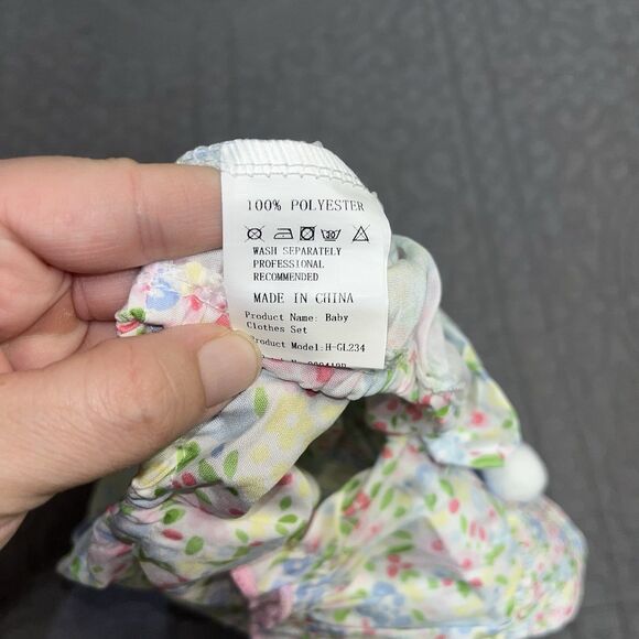 Girls 3-6 Months Easter Bunny Peter Cottontail Romper Outfit - Picture 7 of 8